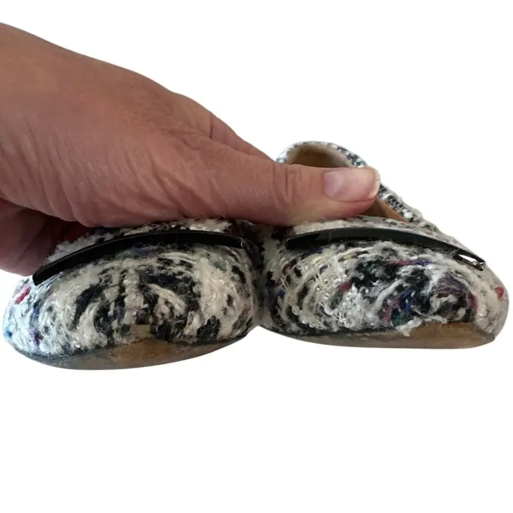 Tory Burch Gigi Tweed Pointed Toe Flats‎ Multicolor 6.5